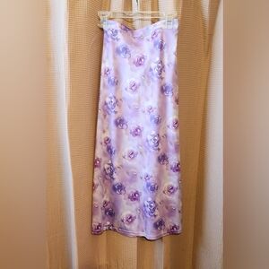 Girls Easter Floral Purple Maxi Skirt